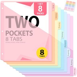 FAOGO 8 Count Dividers with Two Pockets,