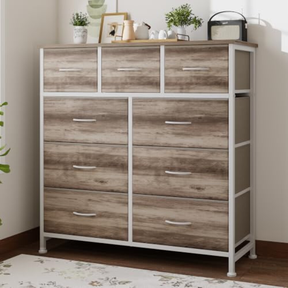 HAPPYMONT Fabric Dresser for Bedroom wit