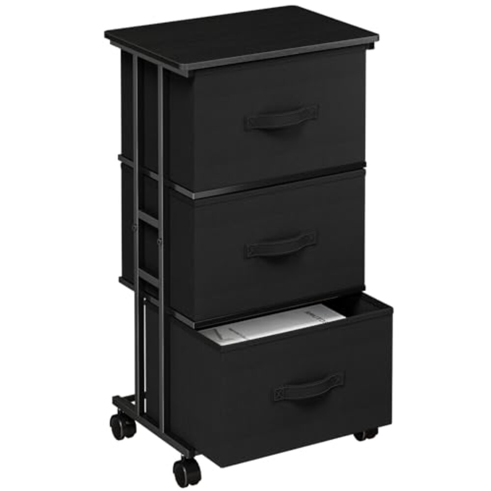 DUMOS Fabric Dresser 3 Drawer Storage Ch