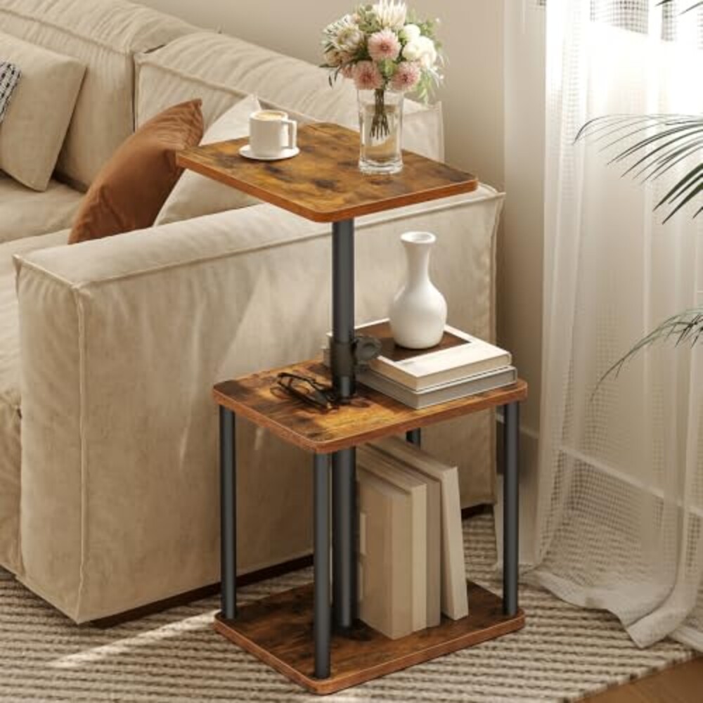 HOOBRO 360° Rotating End Table, Height A