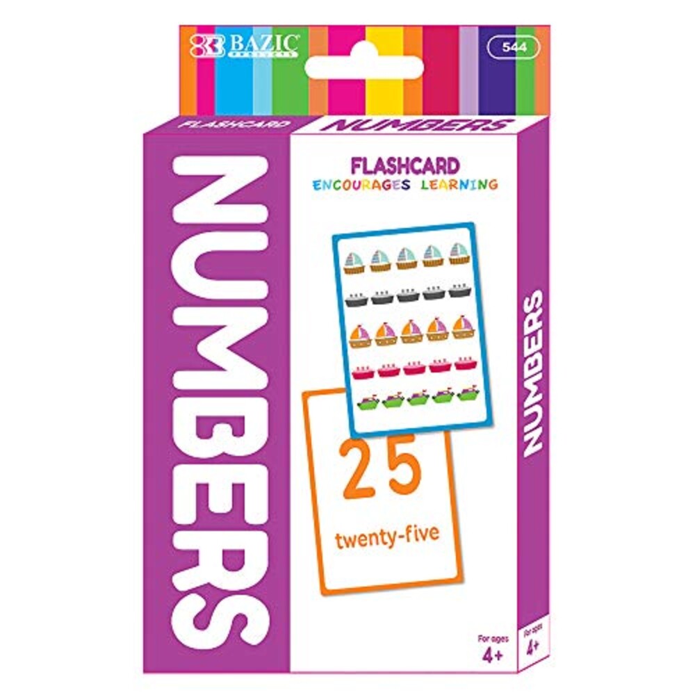 BAZIC Numbers Flash Cards (Pack of 36) (