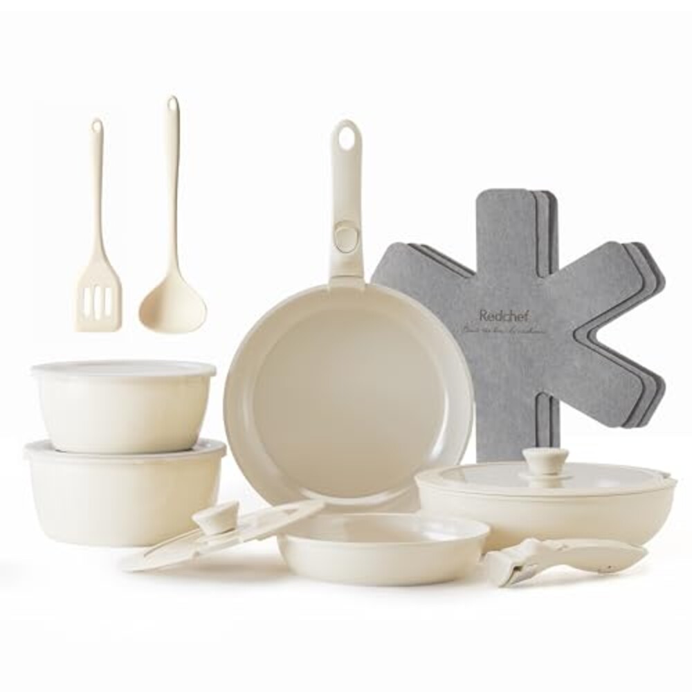 Redchef 16pcs Ceramic Pots and Pans Set,