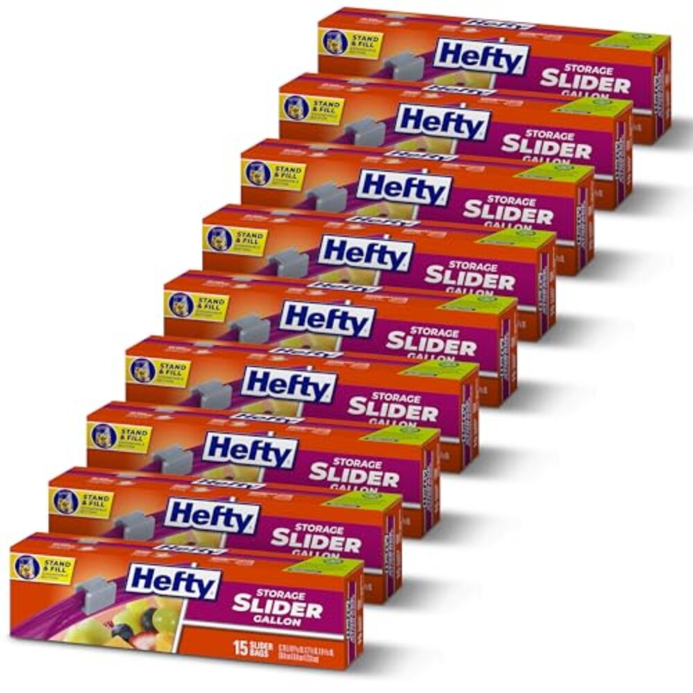 Hefty Slider Storage Bags, Gallon Size,