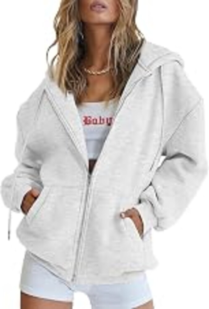 EFAN Women's Drawstring Zip Up Cute Oversized Fleece Hoodies with Pockets | Gentle Skin Feel, Casual Loose Fit Sweatshirts, Everyday Wear & Y2k Streetwear, Fall Fashion Staple, Winter Holiday Jacket