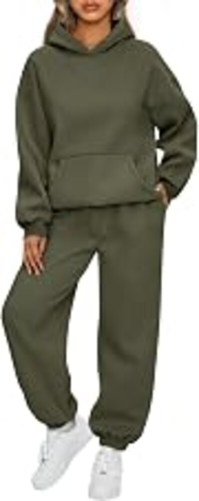 AUTOMET Womens 2 Piece Lounge Sweat Sets Fall Fashion Matching Sweatsuits | Oversized Hoodies,Kangaroo Pocket,Drop Shoulder,Side Pockets Sweatpants