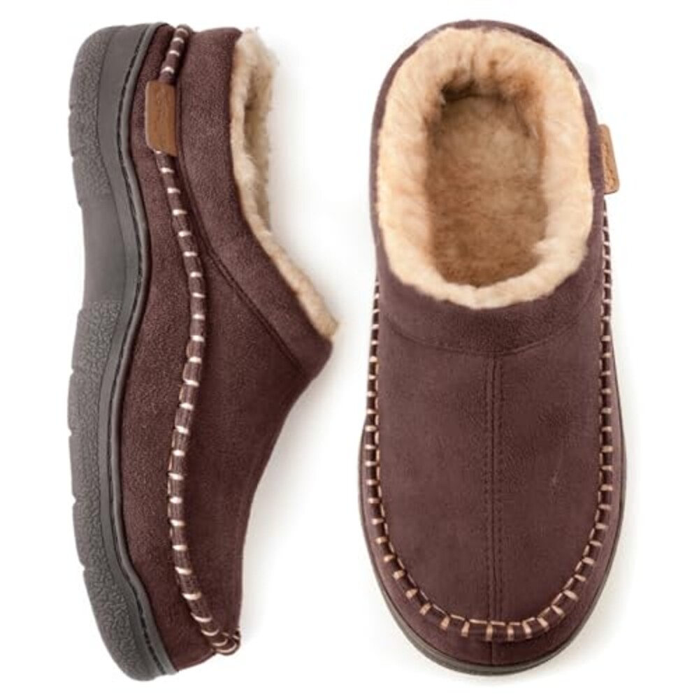 Zigzagger Men's Slip On Moccasin Slipper