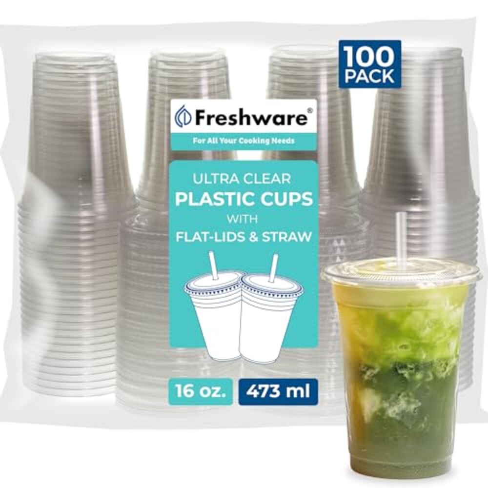 Freshware 16 oz Clear Disposable Plastic
