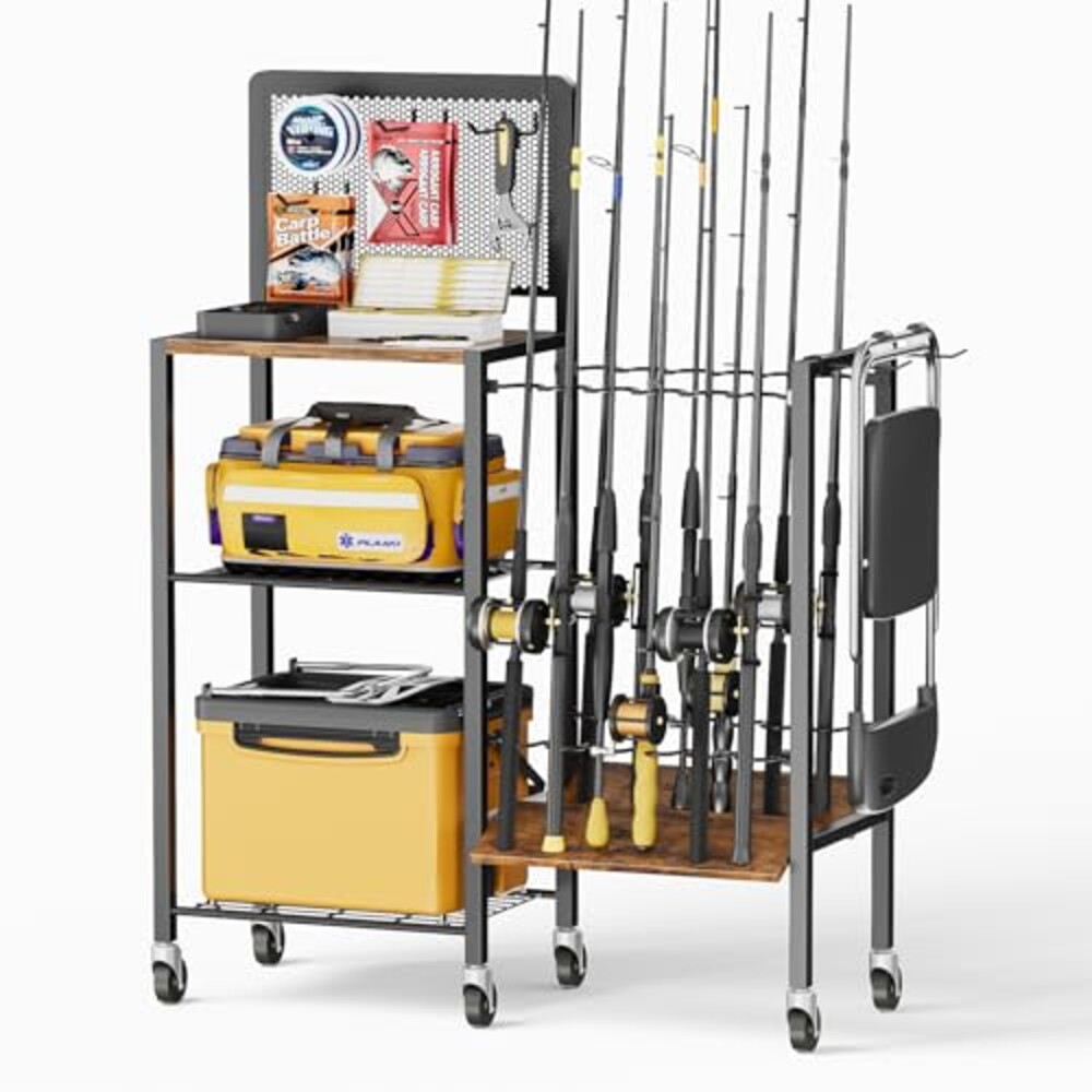 Olakee Fishing Rod Holder for Garage wit
