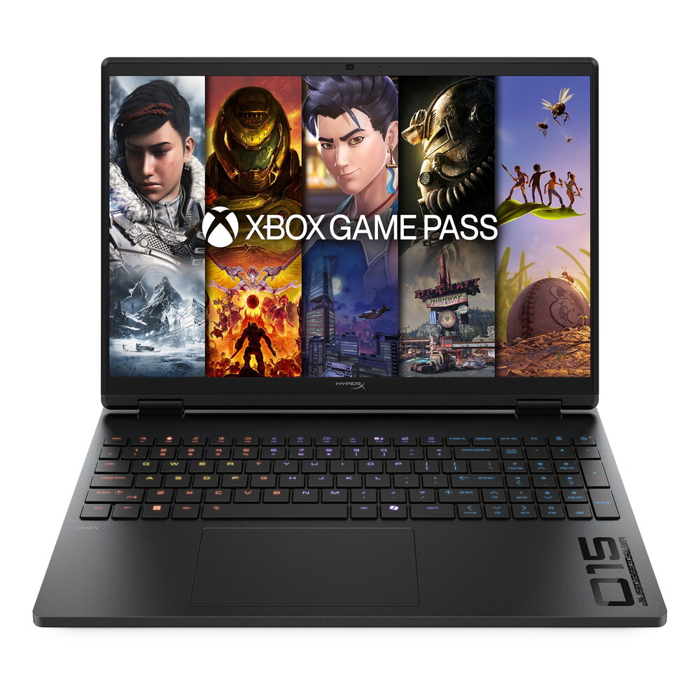 HyperX OMEN 15" Gaming Laptop PC 2K IPS 165Hz, Intel Core Ultra 7 255H, NVIDIA GeForce RTX 5060, 16GB, 1TB SSD, Windows 11, Iridescent Black