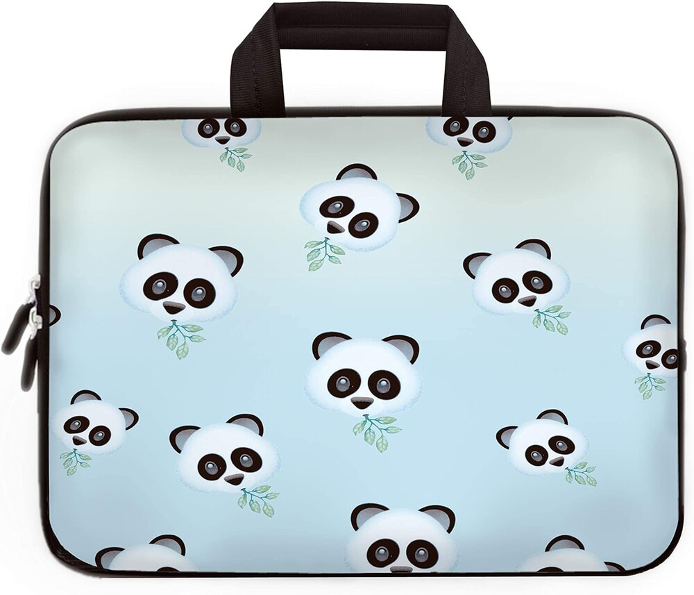 14 15 15.4 15.6 inch Laptop Handle Bag Computer Protect Pouch Holder Notebook Sleeve Neoprene Cover Soft Carrying Travel Case Fit Dell Lenovo Toshiba HP Chromebook ASUS Acer(Cute Panda)
