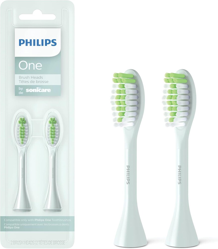 Philips One by Sonicare 2pk Brush Heads, Mint Blue BH1022/03