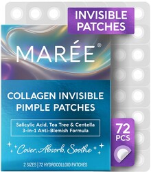 MAREE Invisible Pimple Patches - Clear Pimple Patches for Face - Hydrocolloid Acne Patches Anti Blemish - Zit Stickers for Face - Parches Para Acne - Pinple Zit Patches Pimple Stickers - 72 Dots