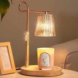 SHARE&CARE Candle Warmer Lamp - Valentine's Festive Metal Wax Melter with Timer & 4 Dimming Modes, Gift-Ready for Women, Christmas, Birthday, Women Gift for Mom, Wife,Her (Gold)