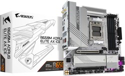 GIGABYTE B650M AORUS Elite AX ICE AM5 LGA 1718 AMD B650 M-ATX Motherboard with 5-Year Warranty, DDR5, 2* M.2, PCIe 5.0, USB 3.2 Gen2X2 Type-C, 2.5GbE LAN, Q-Flash Plus, EZ-Latch