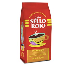 Sello Rojo Tradicional Medium Roast Ground Coffee, 10 oz