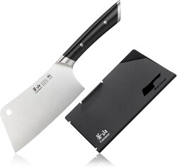 Cangshan HELENA Series 6-Inch Meat Cleaver, Forged German Steel, Black, 502582