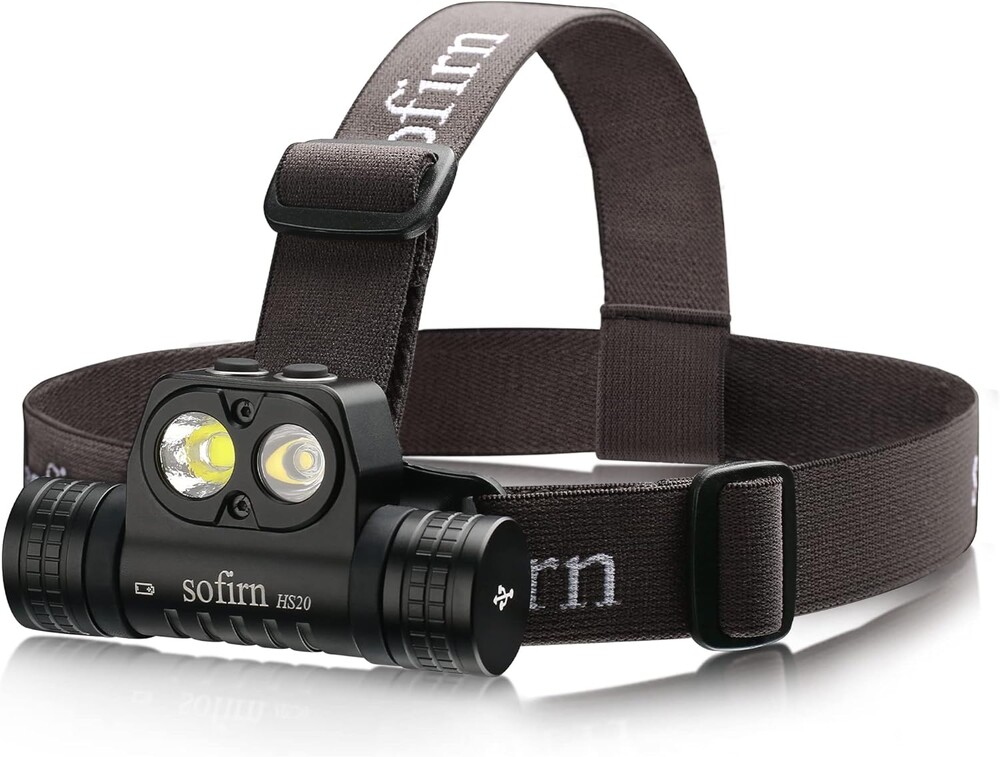 sofirn HS20 Dual Beam Headlamp, Up to 2700 Lumens LED Headlight, Independent Flood & Spot Control, USB-C Rechargeable for Hard Hat, Work, Hiking, Camping, Emergency