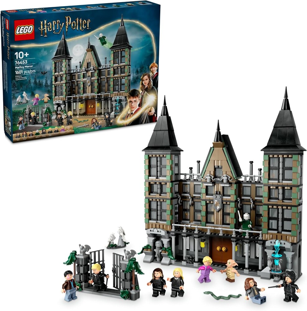 LEGO Harry Potter Malfoy Manor Building Set - Harry Potter Toy for Boys & Girls, Ages 10+ - Collectible Kids Toy for Fans - Includes 9 Minifigures - 76453