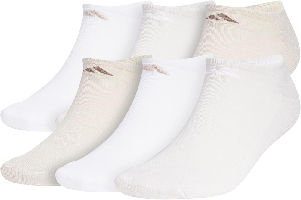 adidas Men's Athletic Cushioned 6-Pack No Show, Socks for Men
