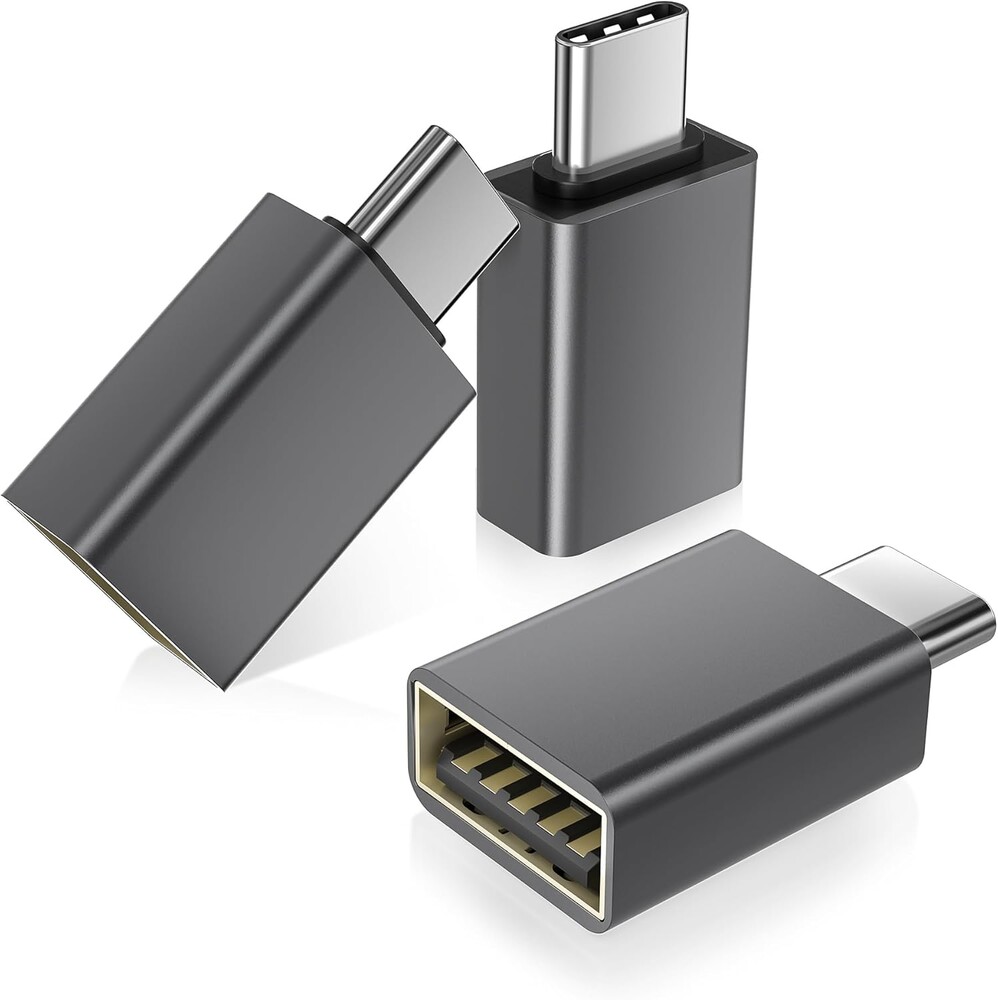 Basesailor USB C to USB Adapter 3Pack,USBC Male to A Female 3.0 OTG MacBook Pro/Air Adapter,Type C Thunderbolt 4 3 Converter for Apple iPhone 17 16 15,Mac,iPad,Microsoft Surface,Samsung Galaxy S25 S24