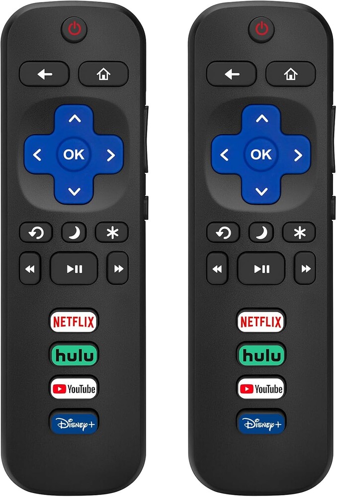 (Pack of 2) Replacement Remote Control Only for Roku TV, Compatible for TCL Roku/Hisense Roku/Onn Roku/Sharp Roku/Element Rok