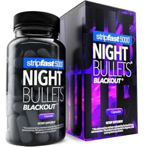 stripfast5000 Night Bullet Capsules for Women and Men - 60 Count
