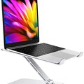 RIWUCT Foldable Laptop Stand, Height Adjustable Ergonomic Computer Stand for Desk, Aluminum Portable Laptop Riser Holder Mount Compatible with MacBook Pro Air, HP, Dell 10-16"