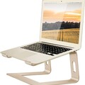 Orionstar Laptop Stand Aluminum Laptop Riser Compatible with Mac MacBook Air Pro 10 to 15.6 Inch Notebook Computer, Ergonomic Elevator Holder (Gold)