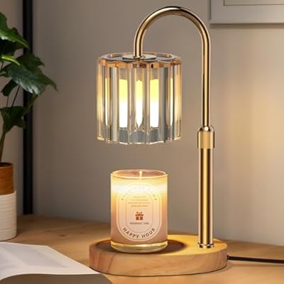 Lukasa Candle Warmer Lamp, with Timer Dimmer Adjustable Height, Birthday Gifts for Women, Mothers Day Gifts for Mom, House Warming Gift New Home, Wax Melt Warmer for Scented Jar Candles