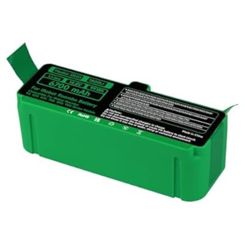 6700mAh 1800LI Lithium Ion Battery Replacement for iRobot Roomba 900 600 500 700 800 Series Roomba 980 960 981 985 801 805 850 860 877 890 891 895 690 695 685 680 677 675 671 670 665 660 652 640 614