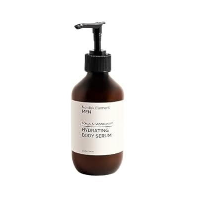 Nordisk Element Men Body Serum with Antioxidants & Hydrating Botanicals, Deeply Moisturizes & Restores Skin Barrier | Paraben and Phthalate Free | Spices & Sandalwood | 9.13 Fl Oz