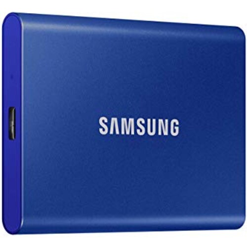 SAMSUNG T7 Portable SSD, 2TB External Solid State Drive, Speeds Up to 1,050MB/s, USB 3.2 Gen 2, Reliable Storage for Gaming, Students, Professionals, MU-PC2T0H/AM, Blue