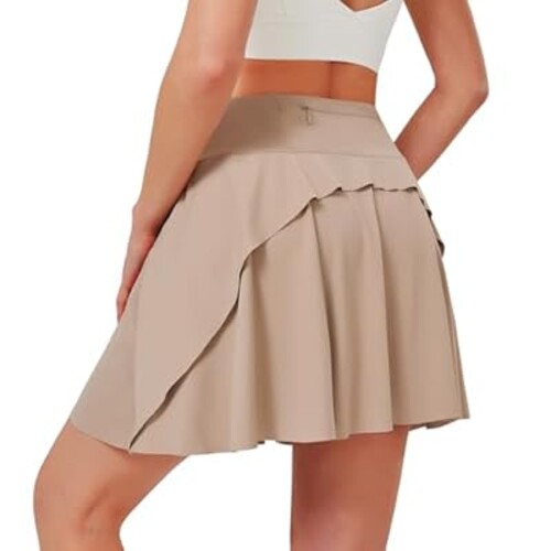 ANIVIVO Women's 17" Tennis Skirts Layered Athletic Golf Skorts Skirts for Women with Pockets High Waisted Workout Skirt