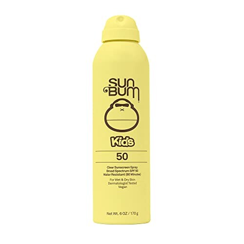 Sun Bum Kids SPF 50 Sunscreen Clear Body Spray - Broad Spectrum Water-Resistant with Vitamin E - Wet or Dry Skin Application - Hawaii 104 Act Compliant (Without Octinoxate & Oxybenzone) - 6 oz