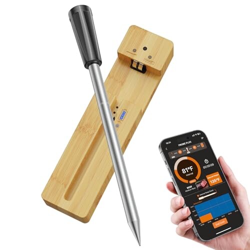 Meat Thermometer Digital Wireless for Grilling and Smoking, Grill Thermometer Smart with 230 Ft Range for Cooking, BBQ, Oven, Smoker, Air Fryer, Stove, Rotisserie, Sous Vide at Home Kitchen Outdoor