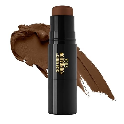 Black Radiance Color Perfect Foundation Stick with Soft Brush Applicator Duo – Buildable, Blendable Versatile Pigment-Rich Formula - Cocoa Bean
