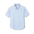 French Toast Boys' Big Short Sleeve Oxford Dress Shirt (Standard & Husky), Light Blue, 10