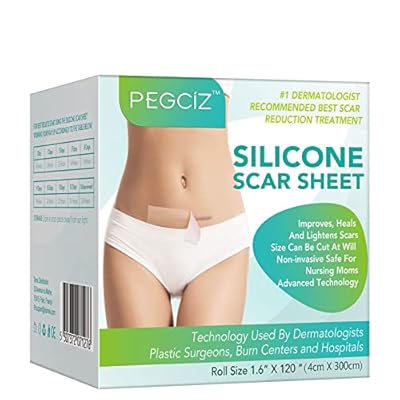 Silicone Scar Sheets (1.6” x 120” Roll-3.0 M), Silicone Scar Strips, Reusable And Effective Scar Removal Sheets For C-Section Surgery Scar, Keloid, Burn, Acne, Silicone Scar Tape Roll