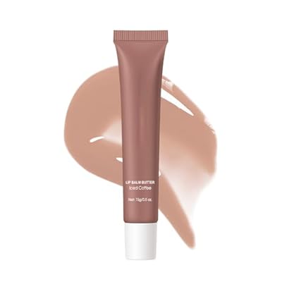 CHIFURE Summer Lip Butter Balm,Nourishing Lip Gloss Balm Set,Long-lasting Non-Sticky Lip Care with Natural Ingredients,Shea & Olive Butter,Soothes Softens Dry Lips,0.5 Oz(#3-Iced Coffee)