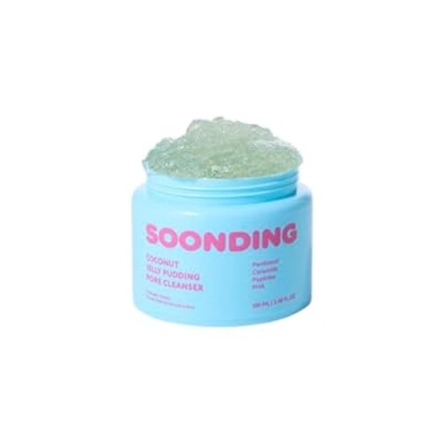 SOONDING Coconut Jelly Pudding Cleanser | Deep Pore Cleansing & Gentle Exfoliation with Jelly-to-Foam Texture | Hydrating Face Wash with Panthenol, Ceramide & Peptides (100ml / 3.38 fl oz)