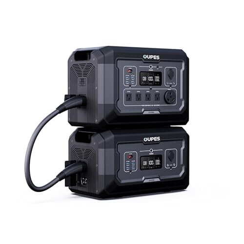 OUPES Mega 2 2500W Portable Power Station with 2048Wh B2 Smart Extra Battery, Up to 4096Wh Lifepo4 Home Battery Backup with Expandable Capacity, Solar Generator for Home Use, Blackout, Camping, RV