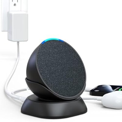HomeMount Versatile Charging Stand - Convenient Charging Solution for Your Mobiles Earbuds and Echo Pop (Black)