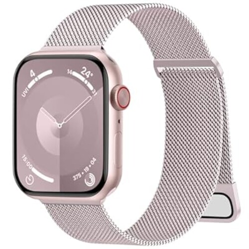 JKD Metal Band Compatible with Apple Watch Bands for Women Men 40mm 41mm 38mm 44mm 45mm 46mm 42mm 49mm, Stainless Steel Mesh Magnetic Strap Clasp for iWatch Ultra 2, Series 10 9 8 7 6 5 4 3 2 1 SE