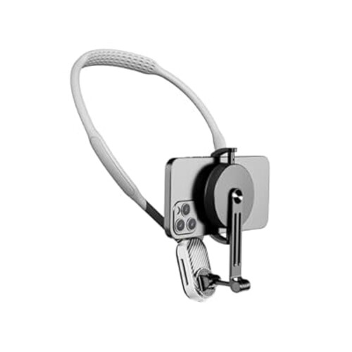 FUNSNAP Magnetic Neck Mount for Phones, POV Phone Holder Hand Free Chest Stand Video Recording Vlog for iPhone 16 15 14 13 Android Phones