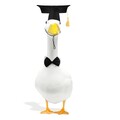 Goose Grad Hat Goose Black Graduation Hat with Yellow Tassel and Bow Tie Goose Graduation Costume Apparel for Photo Prop Goose Costume for Outdoor Patio Yard Lawn Statueart Goose Decoration
