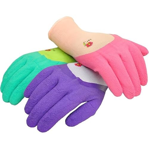 G & F Products Women’s Gardening Gloves, Micro-Foam Coated, Durable, Breathable, Flexible Nylon Shell, Textured Palm for Maximum Grip, Protects Hands from Dirt & Injuries, Yard Work, Medium-3 Pair