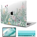 TwoL Compatible with MacBook Pro 13 inch Case 2022 2021 2020, Plastic Hard Shell Case Cover and Keyboard Skin & Screen Protector for MacBook Pro 13 inch A2338 M2/M1 A2289 A2251, Grass
