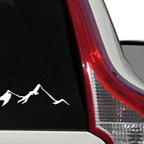 Mountain View Version 4 Car Vinyl Sticker Decal Bumper Sticker for Auto Cars Trucks Windshield Custom Walls Windows Ipad MacBook Laptop Home and More (White)