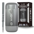 Kaisi Precision Screwdriver Set 28 in 1,Mini Flathead and Phillips Torx T1-T20 Star Pentalobe CRV Small Screwdriver Set for Sunglasses, Computer, Watches, Electronics, Eyeglasses Tools Repair Kit