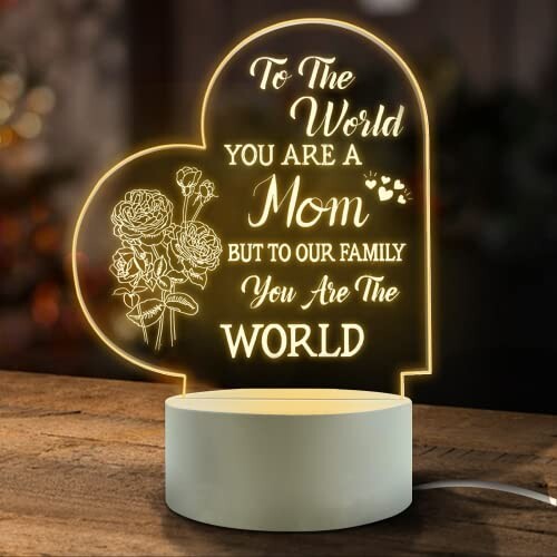 FEBDEY Lovely Mother-Best Mom Birthday Gifts from Daughter Son,Mom Night Light,Room Decoration Mom's